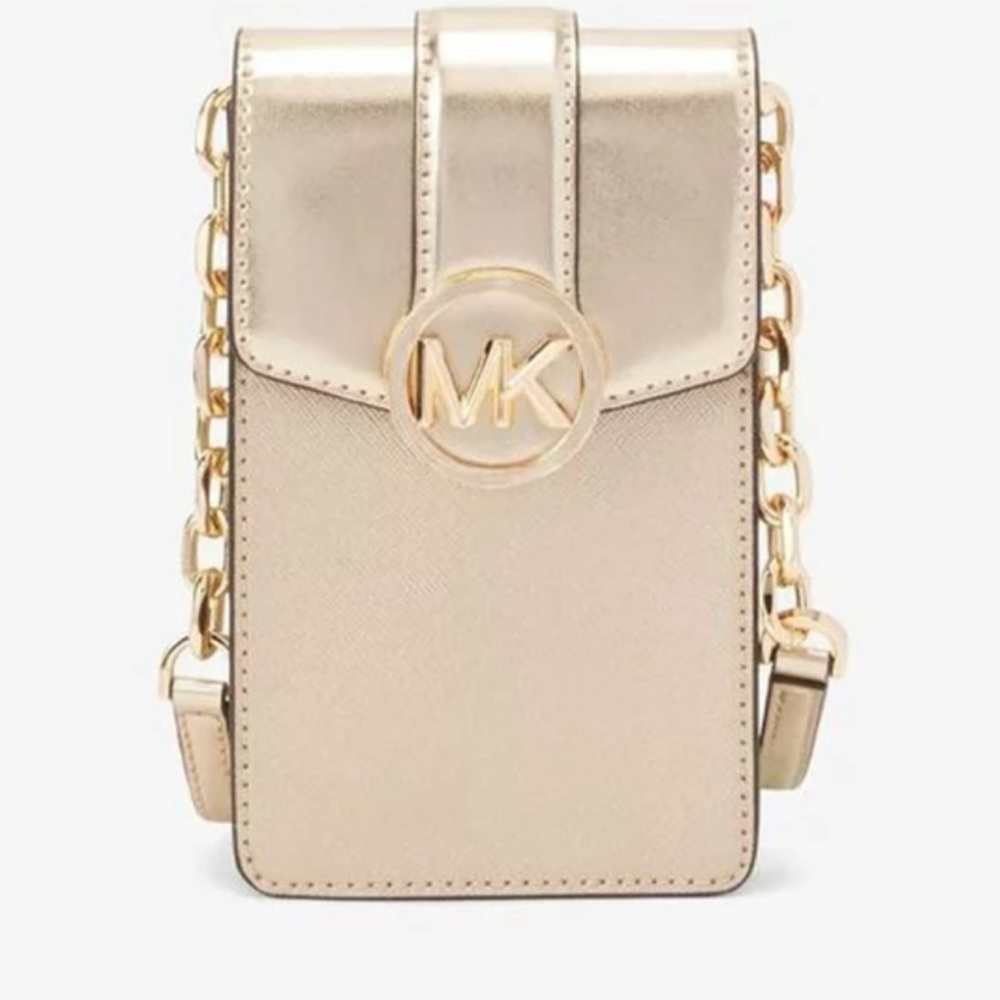 Michael Kors Carmen NS Phone XBody Gold In Tone - Picture 1 of 5